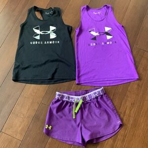 Girls Under Armour Tanks with Shorts